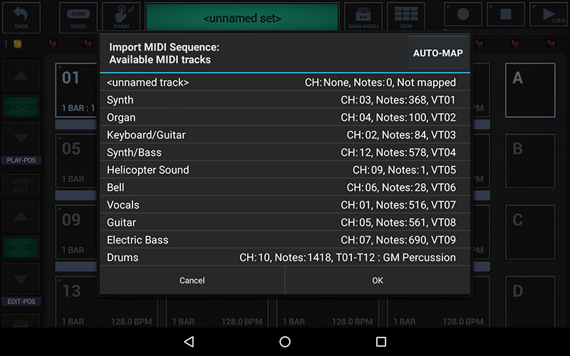 G-Stomper Studio 5.7 - MIDI Import Track Mapping